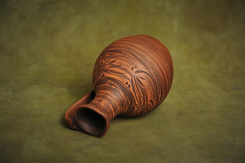 Handcrafted Ceramic Jug Clay Pitcher Handmade Jar for Wine, Water, Juice, Milk, Vodka 1800 ml 60 fl.oz image 6