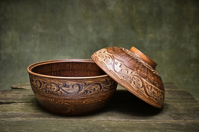 Big ceramic pot handmade Ukrainian pottery bowl with lid bread basket large casserole dish saucepan rustic gift kitchenware image 2