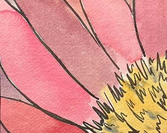 Flower, unframed watercolor painting, original artwork