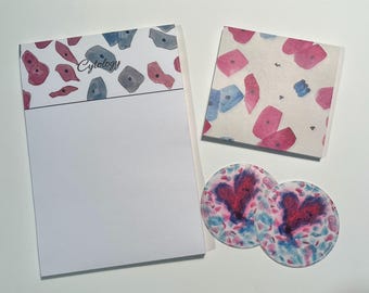 Cytology post it note pads and stickers, one of a kind