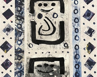 Untitled, small, collage, unframed artwork