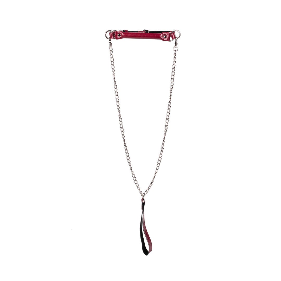 Vegan Leather Bridal Mouth Restraint, Burgundy Leather, Role Play ...