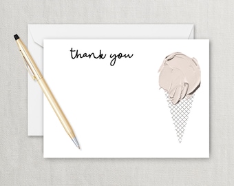 Ice Cream Thank you Card - Instant Editable Digital Download
