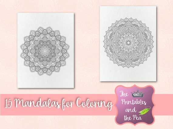 Huge Lot of Printable Mandala Coloring Pages | Etsy