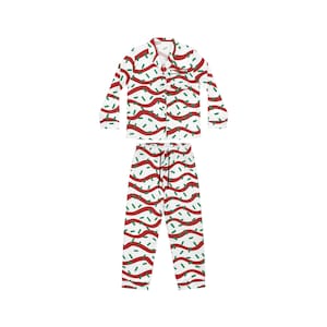 Christmas cake Pajama Set | Satin Pajamas