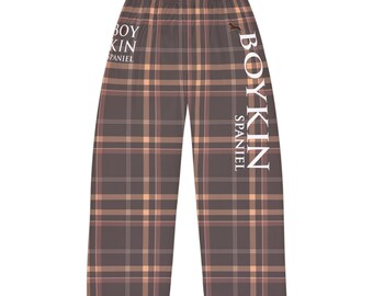 Boykin Spaniel Plaid Pajama Pants | Brown Plaid Lounge Trousers