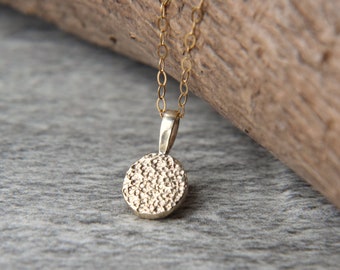 9ct Solid Gold Pendant, Recycled Gold Pendant, Tiny Gold Pendant, Small Gold Charm Necklace