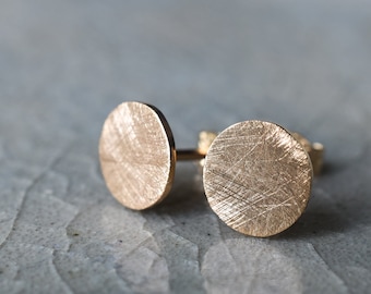 Solid Gold Studs Earrings, Recycled 9ct Gold Earrings, 9ct Gold Studs, Small Gold Studs