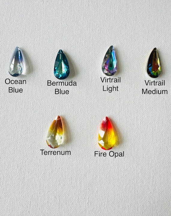 Swarovski Crystal Teardrop Pendant, 24x12mm Faceted Teardrop Pendant, 24mm Teardrop Pendant, Swarovski Crystal # 6100, Made in Austria