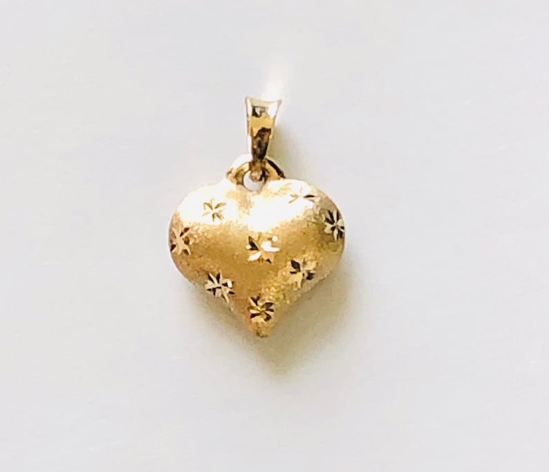 Details about / 14K Two Tone Gold 0.50Ct Diamond Heart Shape Pendant