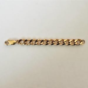 14K Gold Chain Extender with Spring Ring Clasp, 5.3mm Wide Curb Chain Extender, Real Gold Chain Connector, available length 1.25” to 2.50”