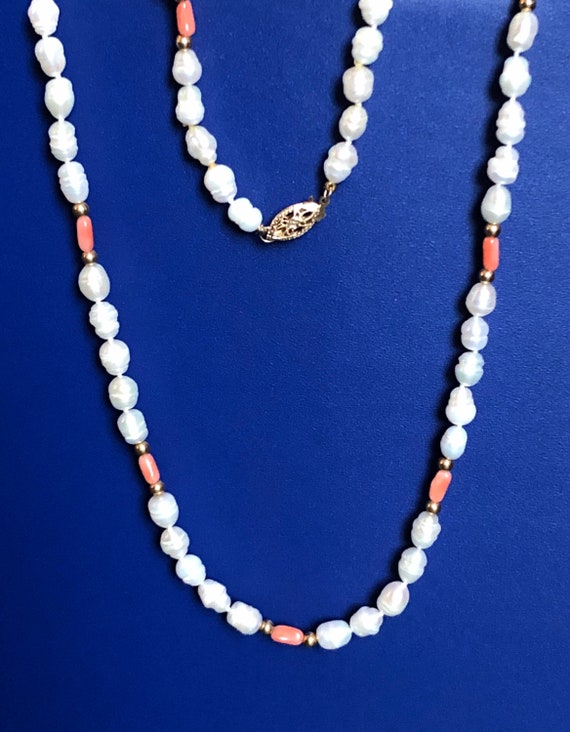 18.5” Rice shape Japanese Freshwater Pearl Necklac