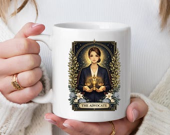 Lawyer Appreciation Gift Coffee Mug The Advocate Justice Scales Art Cup Attorney Graduation Present For Legal Professional