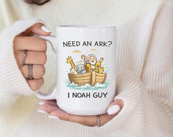 Funny Noah Ark Christian Coffee Mug Need An Ark I Noah Guy Bible Pun Gift For Pastor Church Friend Birthday Present
