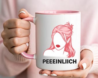 German Humor Coffee Mug Gift For Friend With Peeeinlich Quote Funny Embarrassing Saying Cup Trendy Aesthetic Present
