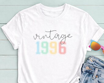 Millennial Retro Varsity Numbers 30 Year Old Milestone Birthday Gift Idea Vacation Outfit Photo Shoot Tee Vintage Inspired Shirt