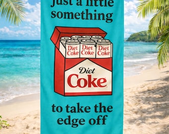 Diet Coke Can Pack Towel For Diet Soda Lover Summer Retro Beach Towel Girls Trip Bachelorette Lake Day Must Have Summer Gift