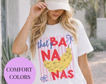 Retro Banana Graphic Tee Comfort Colors Fruit Shirt Vintage Inspired Funny Summer Outfit Gift For Her Vacation Tee