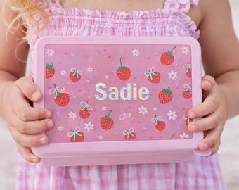 Personalized Travel Snack Container Long Car Trip Kid Charcuterie Board Sports Activities Snackle Box Dance Mom Hair Accessory Organizer