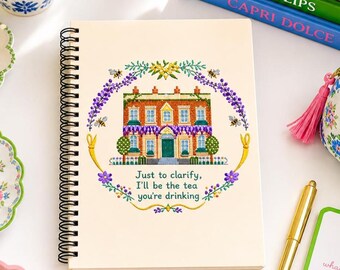 Regency Aesthetic Notebook Bridgerton Inspired Journal Cottagecore Notebook Book Lover Gift Writer Journal Spiral Desk Organizer