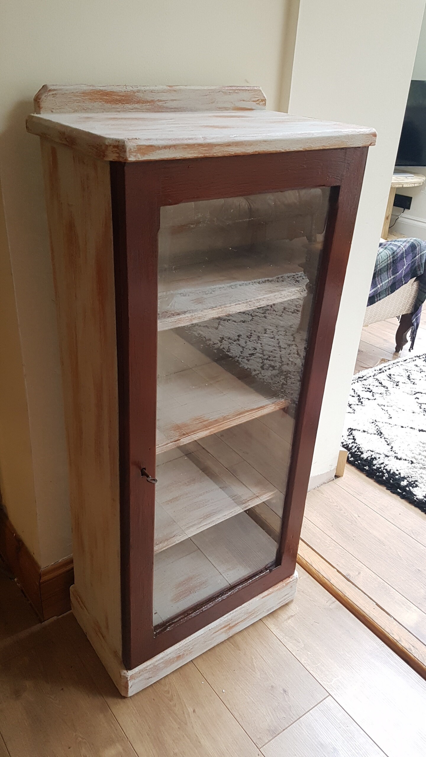 Upcycled with a Rustic painted finish. Etsy