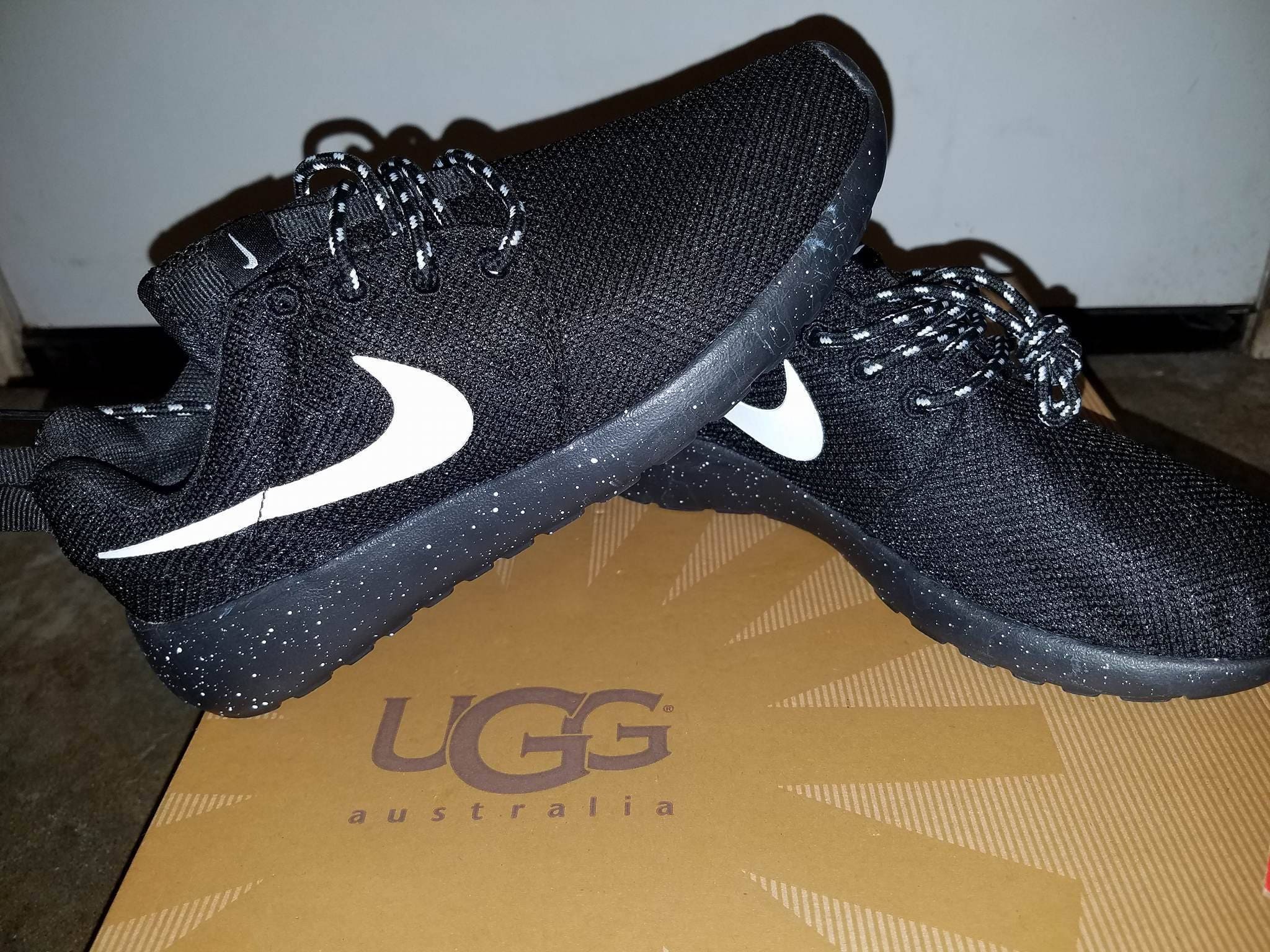nike roshe run nm breeze – white – black – hot lava