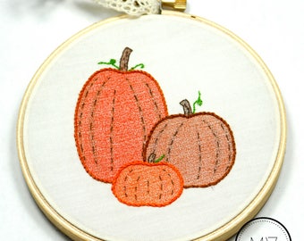 Pumpkin Trio Fall Embroidery Decoration (Handmade)