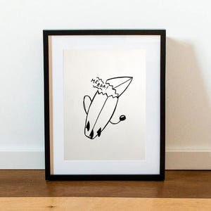 Merda ! | Guérir bientôt - Illustration faite main et unique | Sur du papier 300 g/m2