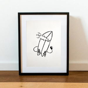 Merde ! | Guérir bientôt - Illustration faite main et unique | Sur du papier 300 g/m2