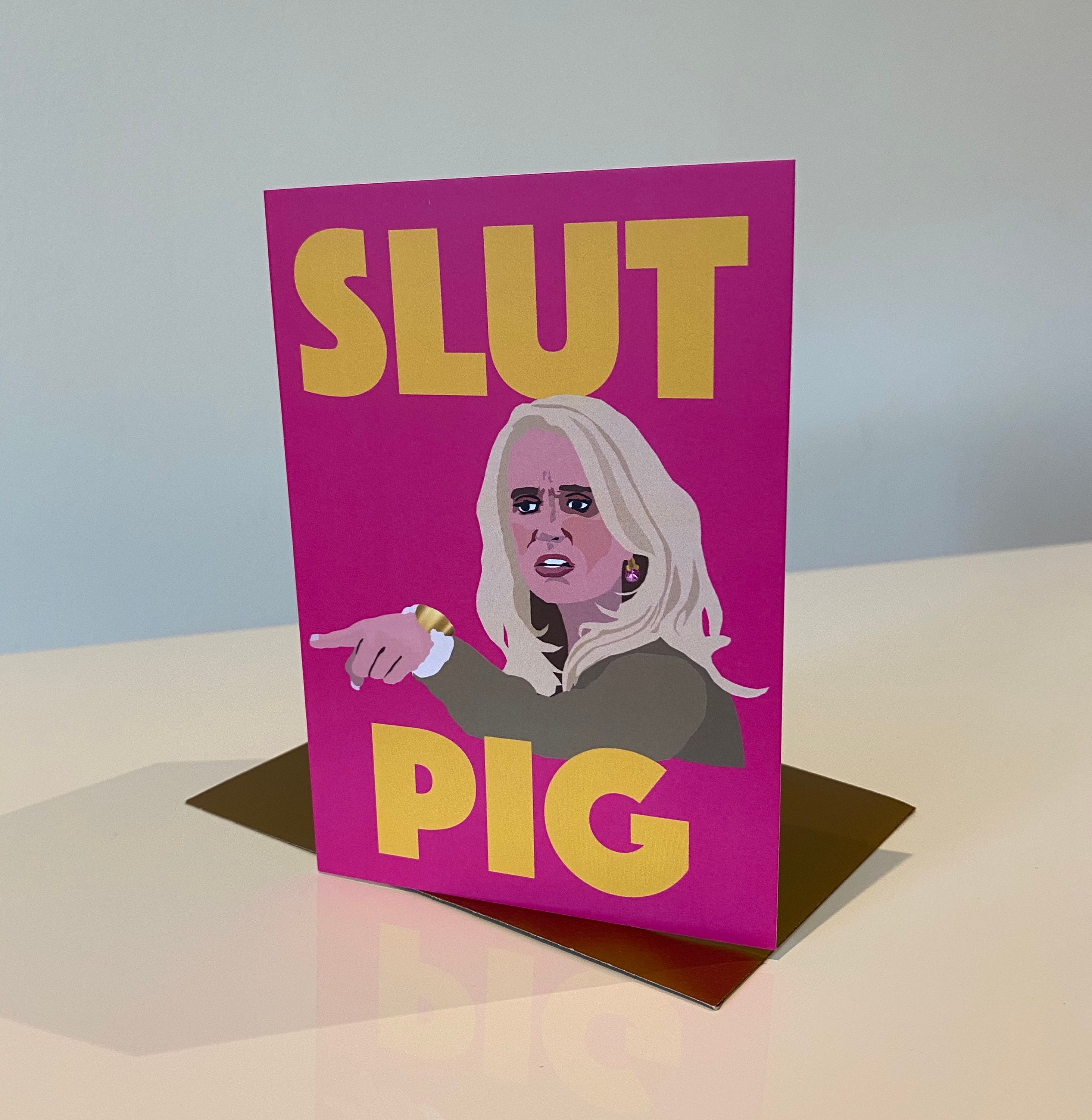 Kim Richards 'slut Pig' Real Housewives of Beverly Hills Game Night  Greeting Card RHOBH - Etsy
