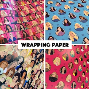 Carta da regalo Real Housewives - 7 stili tra cui scegliere! / Qualità Premium Silk (1 foglio)