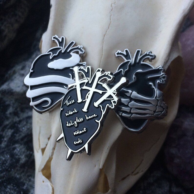 Heart Enamel Pin BROKEN HEARTS Vol. 1 Silver Enamel Pins | Etsy