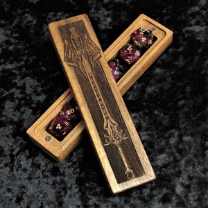 Paladin's Rite Luxury Solid Walnut Dice Box | Dungeons and Dragons | DND | Tabletop Gaming | Dice Vault | Hand Made Wooden Box