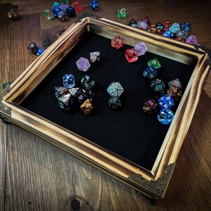 Dragons breath solid wood charred roll tray | DND Accessory | For Dungeons and Dragons, Tabletop Gaming