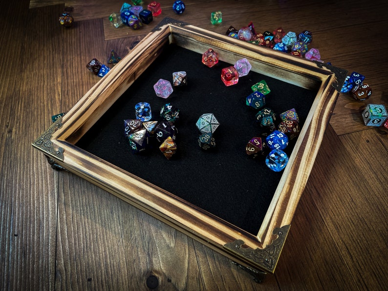Dragons breath solid wood charred roll tray | DND Accessory | For Dungeons and Dragons, Tabletop Gaming