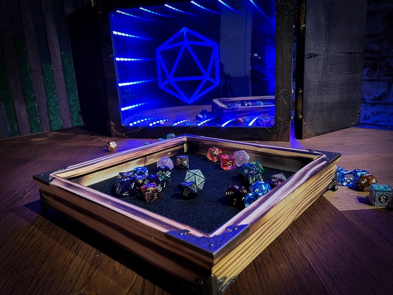 Dragons breath solid wood charred roll tray | DND Accessory | For Dungeons and Dragons, Tabletop Gaming