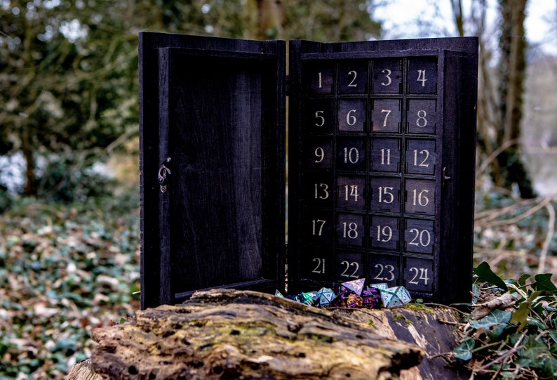 Engraved Dice Advent Calendar For Dungeons and Dragons, Tabletop Gaming and Table Top Roleplay Fans