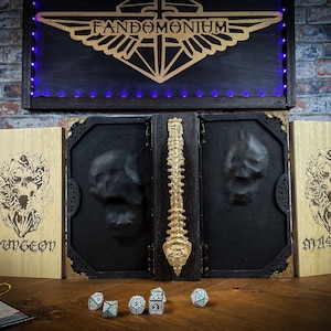 Dungeon Master Screen | Book Of Lost Souls | Book Style DM Screen | Dungeons and Dragons | DND | Tabletop Gaming | Games Master Screen, Gift