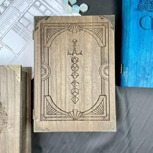 Book Effect Dice Box And Roll Tray | Personalised | DND | D&D | Dungeons and Dragons | Tabletop Gaming | D20 | Geek Gift | Dice Rolling Tray