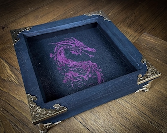 Dragon Design Dice Rolling Tray: Tabletop Gaming Accessory