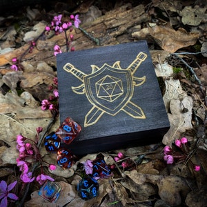 Solid wood dice box | dnd | tabletop gaming | dungeons and dragons | rpg | dice storage | dice vault | ttrpg | D&D | Dice Storage Box