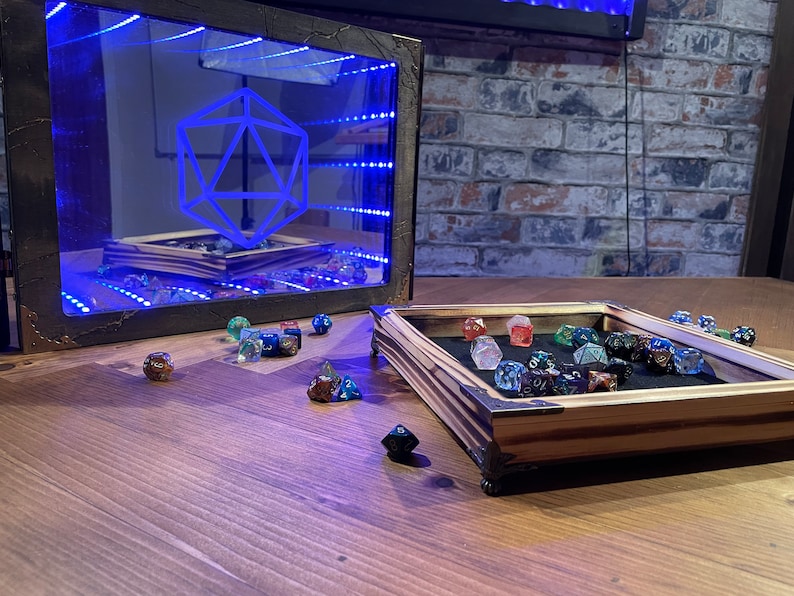 Dragons breath solid wood charred roll tray | DND Accessory | For Dungeons and Dragons, Tabletop Gaming