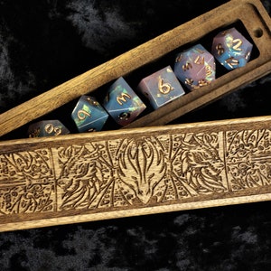 Luxury Solid Walnut Dragon Dice Box | Dungeons and Dragons | DND | D&D | Tabletop Gaming | Dice Vault | Hand Made | RPG | Dice Vault | D20