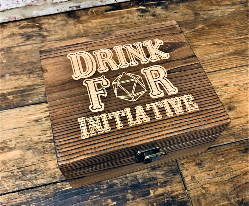 Drink for Initiative DND Drinking Gift Dice Effect Whiskey Etsy