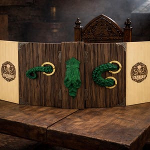 Pantalla de Maestro de la Mazmorra de Cthulhu: Estilo Libro, Madera Maciza D&D