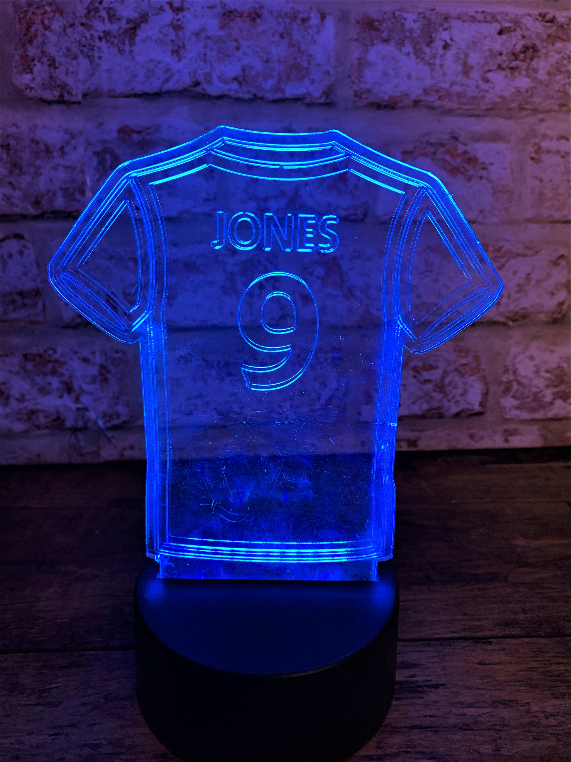 Camiseta de futbol personalizada LED cambio de color luz nocturna luz nocturna unica lampara de cambio de color controlado a distancia luz del estado de animo Etsy Mexico