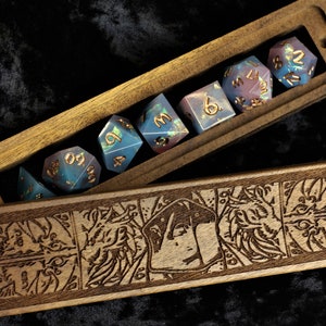 Luxury Solid Walnut Dice Box | Monsters Series - The Gelatinous Cube | Dungeons and Dragons | DND | Tabletop Gaming | Dice Vault | Hand Made