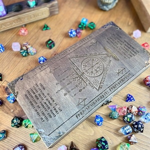 Norse Viking Dice Box: Wooden RPG Tabletop Gaming Storage