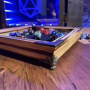 Dragons breath solid wood charred roll tray | DND Accessory | For Dungeons and Dragons, Tabletop Gaming