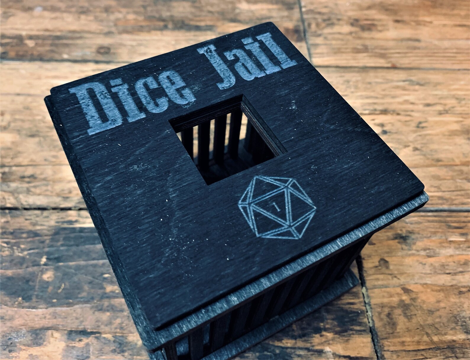 Black Wooden Dice Jail Personalised DND Accessory Fun Etsy UK
